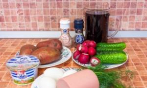 Вегетарианская окрошка на квасе Как приготовить окрошку на квасе пошаговый рецепт